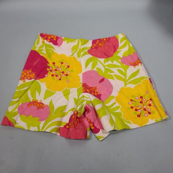 Lilly Pulitzer Floral 100% Cotton 5" Shorts Womens Size 0 - Picture 2 of 8